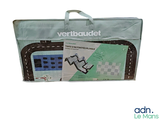 a bag that has a picture of a checkered pattern on it