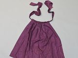 purple dress with a bow on the neck and a tie around the neck