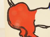 a picture of a picture of a cow with a flower in its mouth