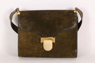 GUCCI pour Ghislaine Deby - Sac porté épaule en cuir suédé k…