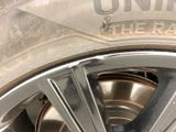 a close up of a tire on a car