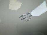 a picture of a white bowl with writing on it