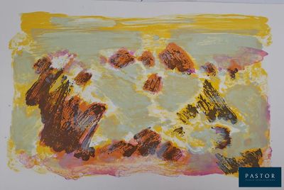 an image of a picture of a painting of a mountain range