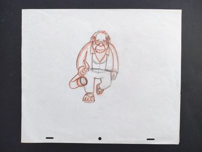 l'image d'un dessin représentant un homme assis sur un skateboard