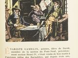 illustration of a book with a picture of a group of people sitting around a table