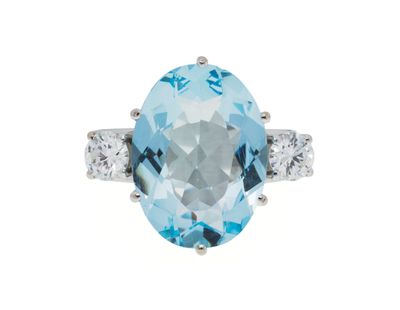 Bague Moderniste Or Et Argent - Sertie D'une émeraude, Taille 51, Bijou D'artiste