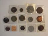 a lot of coins that are sitting on a table