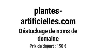 Nom de domaine plantes-artificielles.