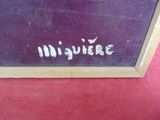 a blackboard with writing on it on a red carpet