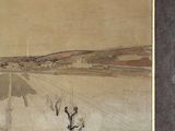 a picture of a painting of a man riding a horse