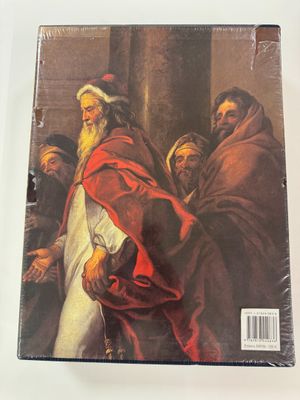 an image of a book with a painting of a man in a red robe