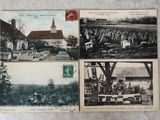 trois anciennes cartes postales représentant une église et une église avec un clocher