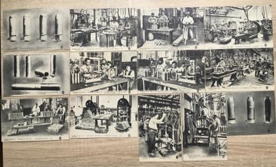 de nombreuses photos de personnes travaillant ensemble dans une usine