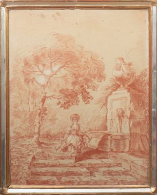 une vieille photo d'une femme assise sur un banc près d'un arbre