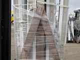 a pallet with a bunch of metal items on it