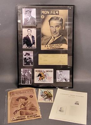 a picture of a picture of a man in a suit and other memorabilia items