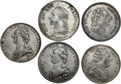 four silver coins of the reign of the reign of the reign of the reign of the reign of the reign of the reign of the reign of the reign of the