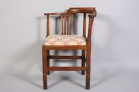 fauteuil d'angle anglais à dossier ajouré, en chêne, d'époqu… (photo 3)