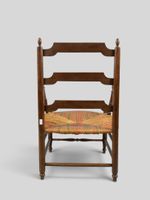 Fauteuil en bois naturel de style Provençal à assise paillée… (photo 3)