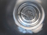 a close up of a glass with a picture in it