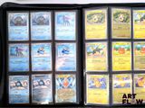 a lot of pokemon cards in this case