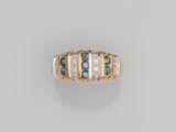 une bague en saphir et diamant