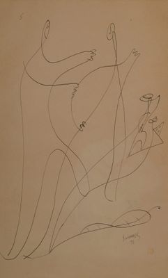 an image of a drawing of a man and a woman in a garden