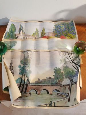 a picture of a picture of a bridge on a table