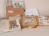 a lot of different stamps on the pages of a book