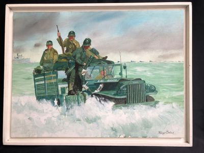 Philippe CONRAD (1949) "Soldats dans un Dodge"
