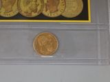 a picture of a gold coin with a picture of a man on it