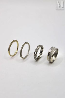 three different types of rings are shown on a white surface