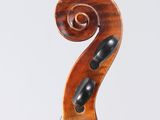 a violin with a long neck and a long tail
