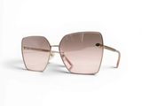 a close up of a pair of sunglasses on a white background