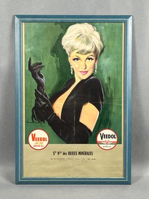une image représentant un tableau où l'on voit une femme vêtue d'une robe noire et portant des gants