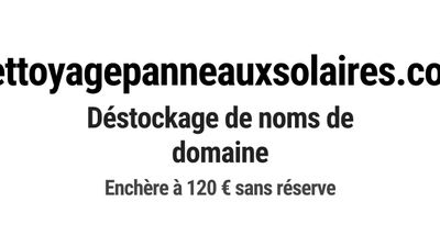 Nom de domaine nettoyagepanneauxsolaires.