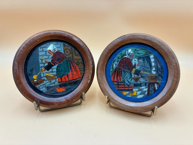 FOUILLEN Paul (1899-1958). En pendant, deux scènes d’intérieures 