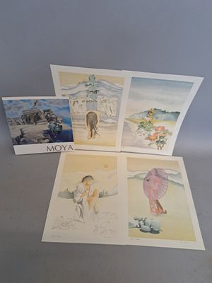 Jean-Paul MOYA (XXe) Suite de 4 lithographies format A4, sig…