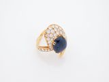 a sapphire and diamond ring, by van cleef
