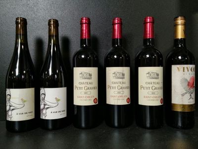 Lot de 12 bouteilles de vin rouge dont : Château Petit Gravi… - Photo 1