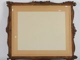 an old picture frame with a picture hanging on it ' s wall