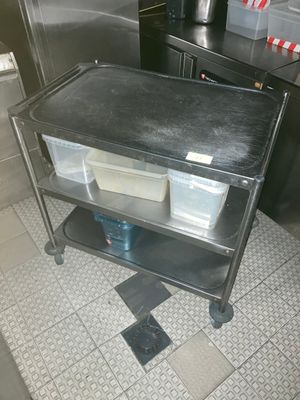 desserte inox 3 plateaux - Photo 1