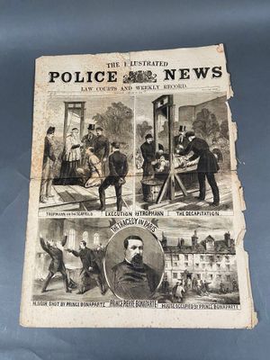 Une ancienne annonce parue dans un journal vante l'utilité des actualités policières