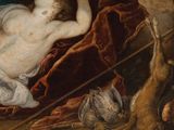 an image of a painting of a naked woman laying on a bed