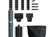 une image représentant un sèche-cheveux, une brosse, un peigne et d'autres accessoires