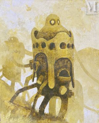 une image d'un tableau représentant un homme à cheval