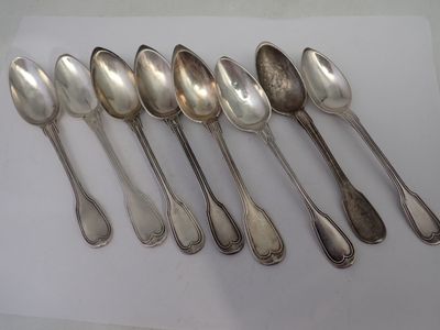 8 Petites cuillères en argent Minerve, poids  179 gr - Photo 1