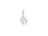 an image of a diamond and white topazr pendant on a white background