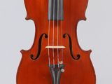 an old violin with a bow on a white background