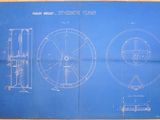 une image représentant le plan d'une machine, sur lequel figure le dessin d'une roue